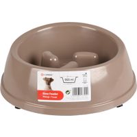 Flamingo Eetpot Slow feeder Mangi Rond Taupe