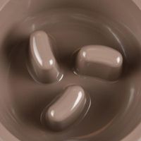 Flamingo Feeding bowl Slow feeder Mangi Round Taupe