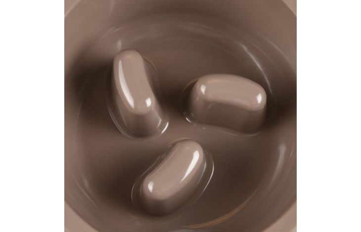 Flamingo Feeding bowl Slow feeder Mangi Round Taupe