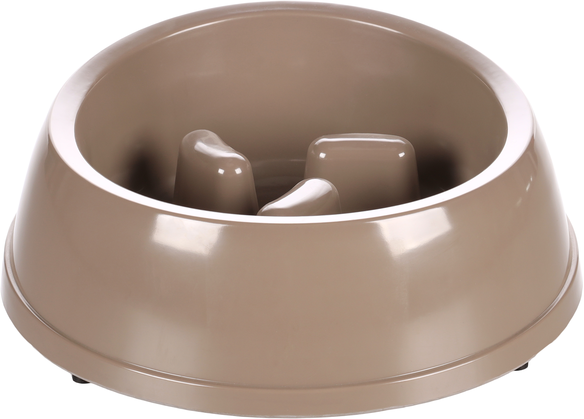 Flamingo Feeding bowl Slow feeder Mangi Round Taupe