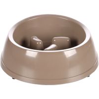 Flamingo Feeding bowl Slow feeder Mangi Round Taupe