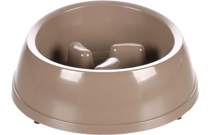 Flamingo Feeding bowl Slow feeder Mangi Round Taupe