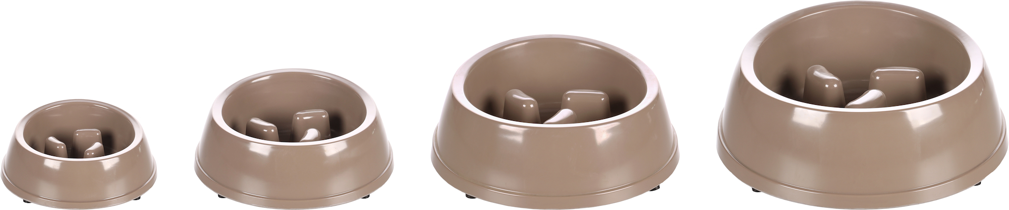Flamingo Feeding bowl Slow feeder Mangi Round Taupe