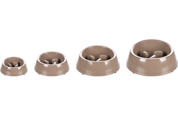 Flamingo Feeding bowl Slow feeder Mangi Round Taupe