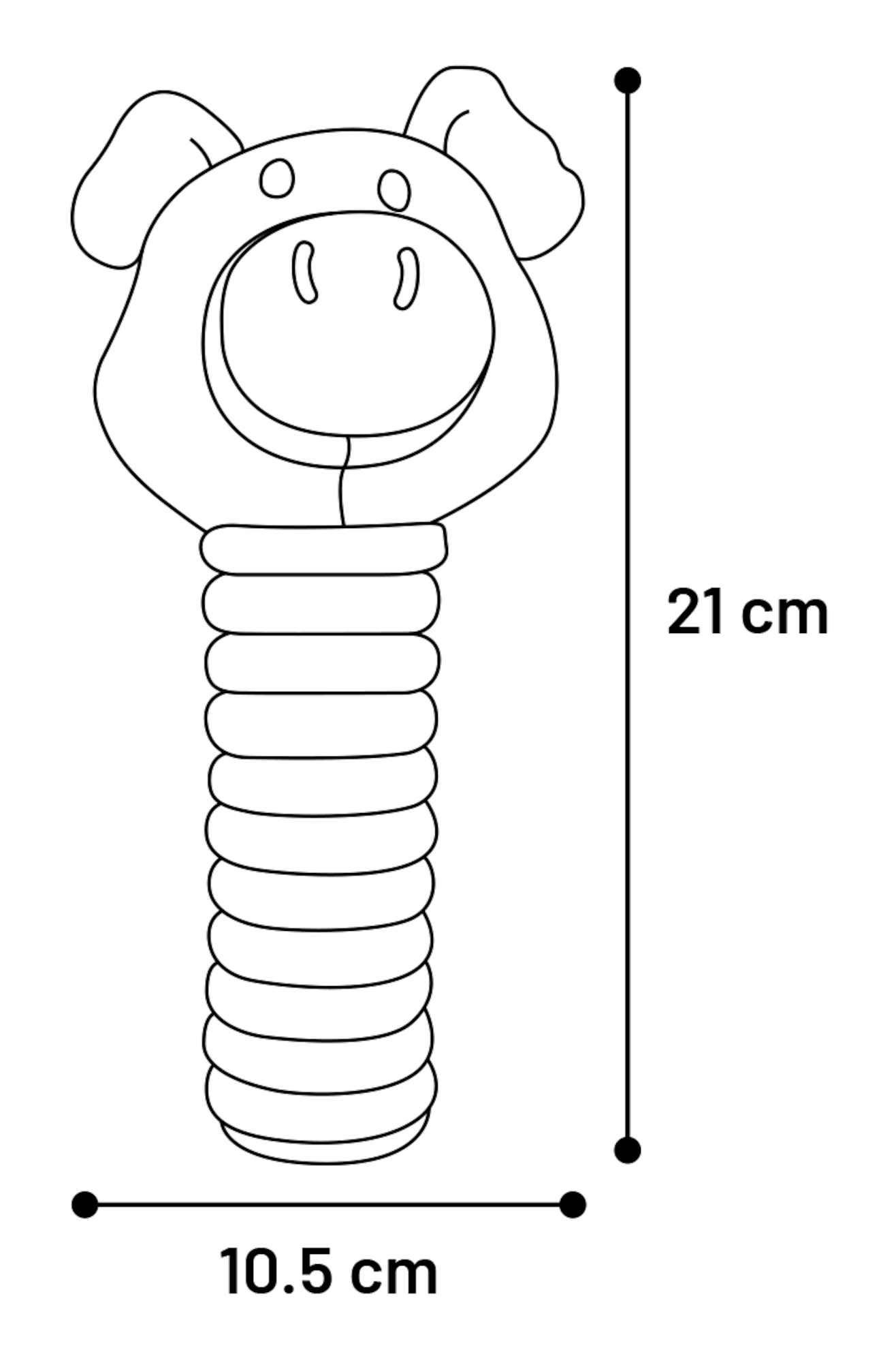 Flamingo Giocattolo Small Dog Cub Maiale Idil Rosa antico