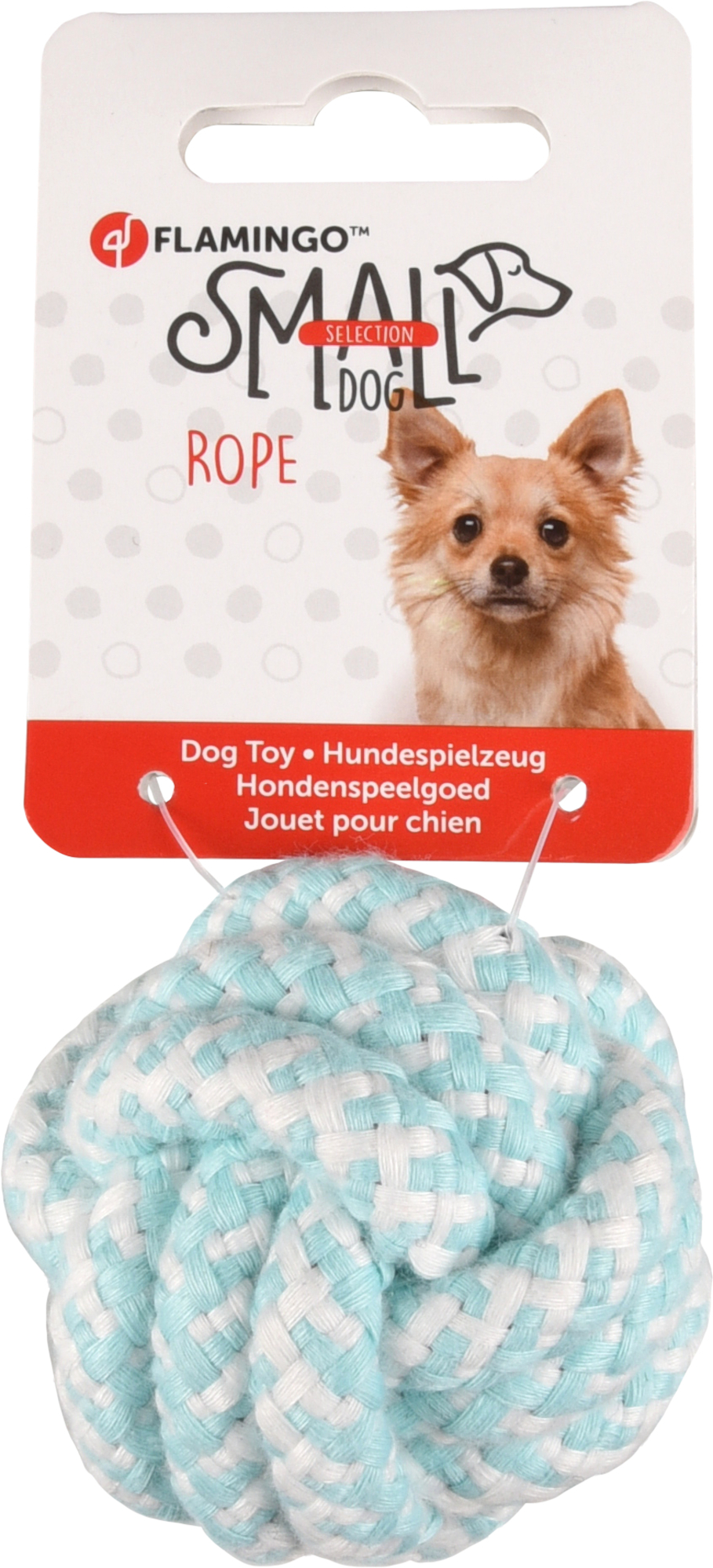 Flamingo Toy Small Dog Cub Knotted ball Ivar Turquoise