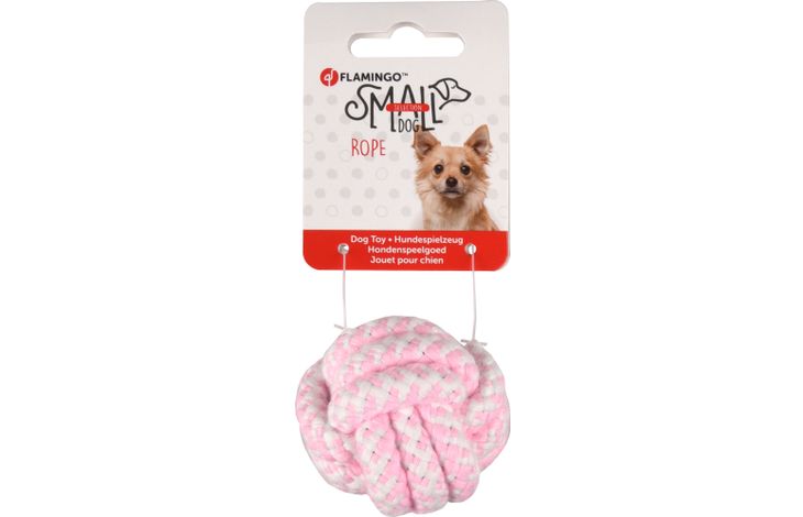 Flamingo Speelgoed Small Dog Cub Knoopbal Ivar Roze