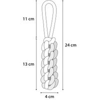 Flamingo Toy Small Dog Cub Tug rope & Stick Woven Ivar Turquoise