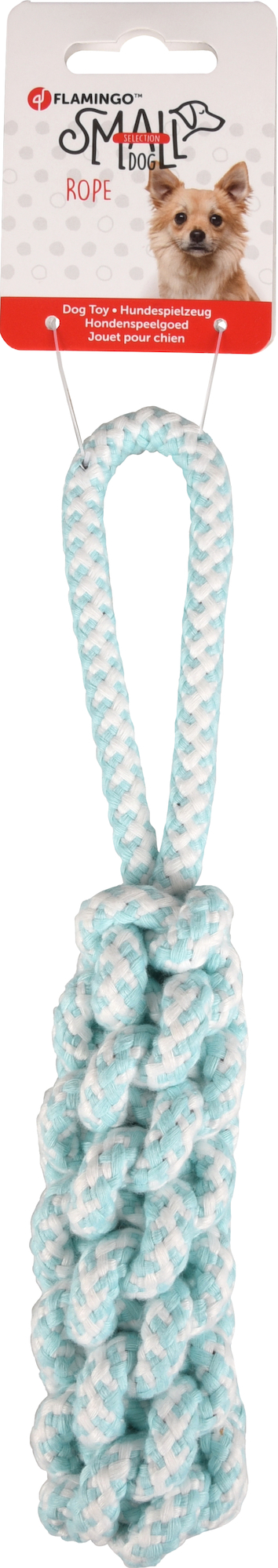Flamingo Toy Small Dog Cub Tug rope & Stick Woven Ivar Turquoise