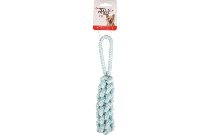 Flamingo Toy Small Dog Cub Tug rope & Stick Woven Ivar Turquoise