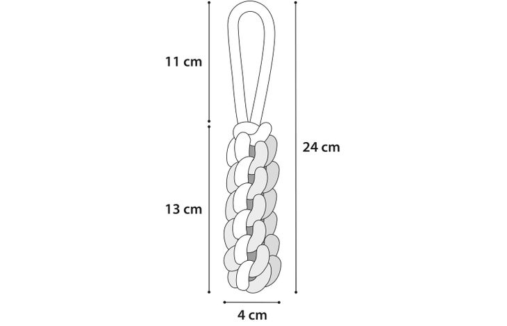 Flamingo Juguete Small Dog Cub Cuerda para tirar & Palo Tejido Ivar Rosa