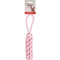 Flamingo Juguete Small Dog Cub Cuerda para tirar & Palo Tejido Ivar Rosa