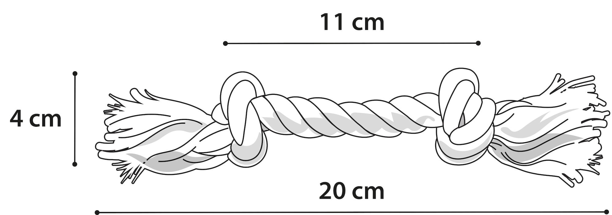 Flamingo Jouet Small Dog Cub Cordon Izra avec 2 noeuds Turquoise