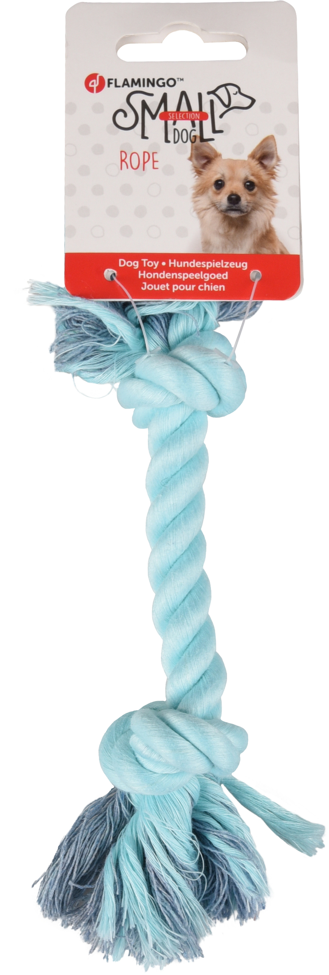 Flamingo Jouet Small Dog Cub Cordon Izra avec 2 noeuds Turquoise