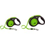 Flexi Retractable leash New Neon Tape Fluo green
