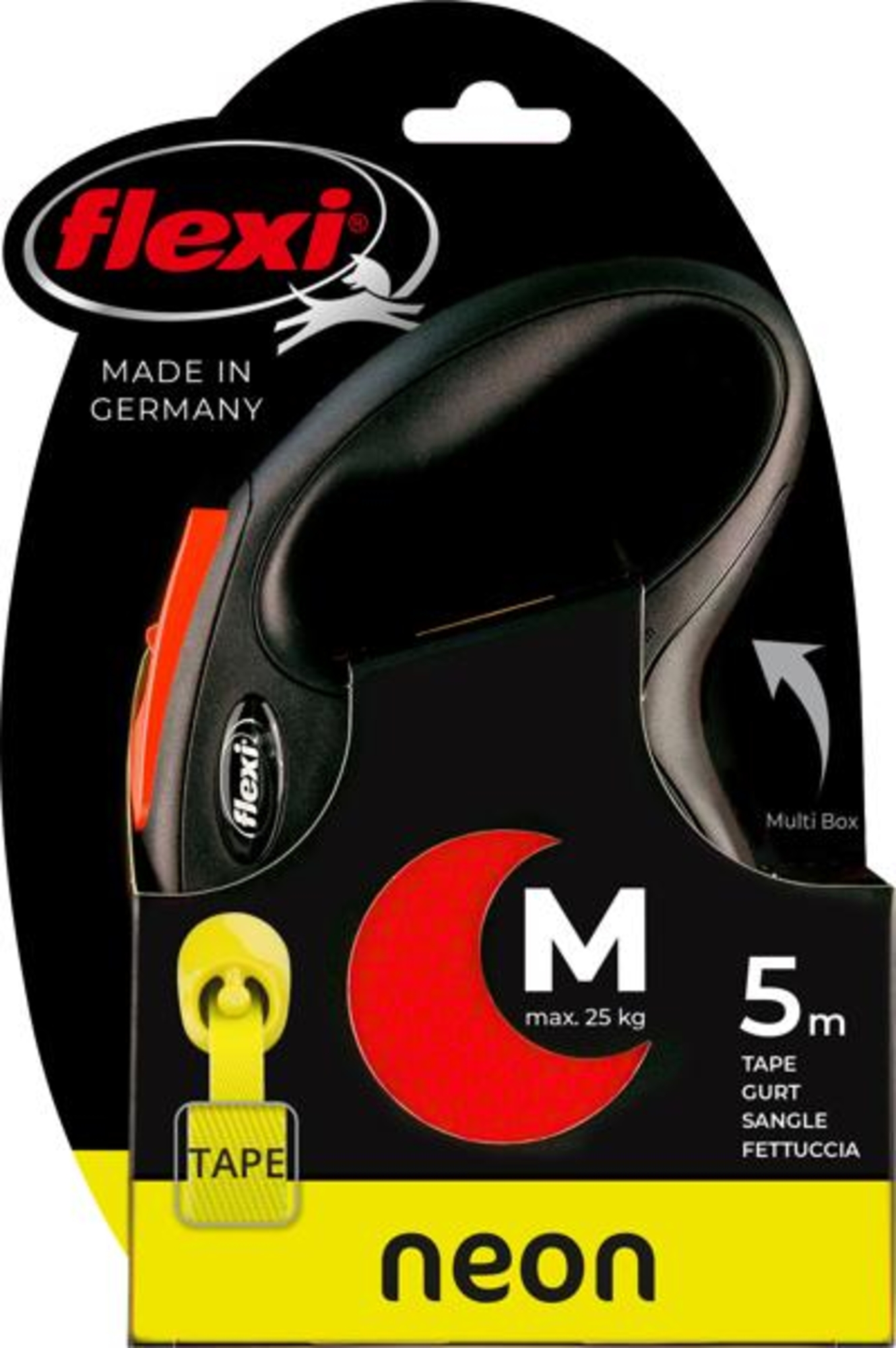 Flexi Flexi Retractable leash New Neon Tape Fluo orange