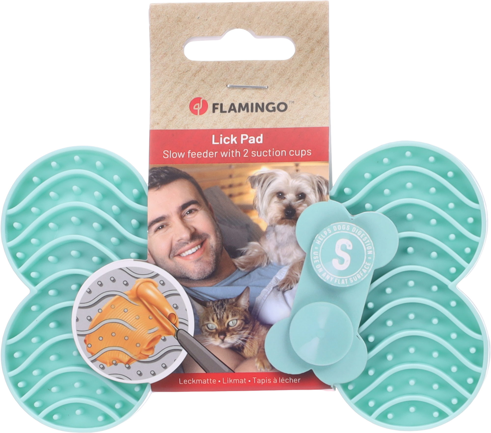 Flamingo Lick pad Yummee Mint green