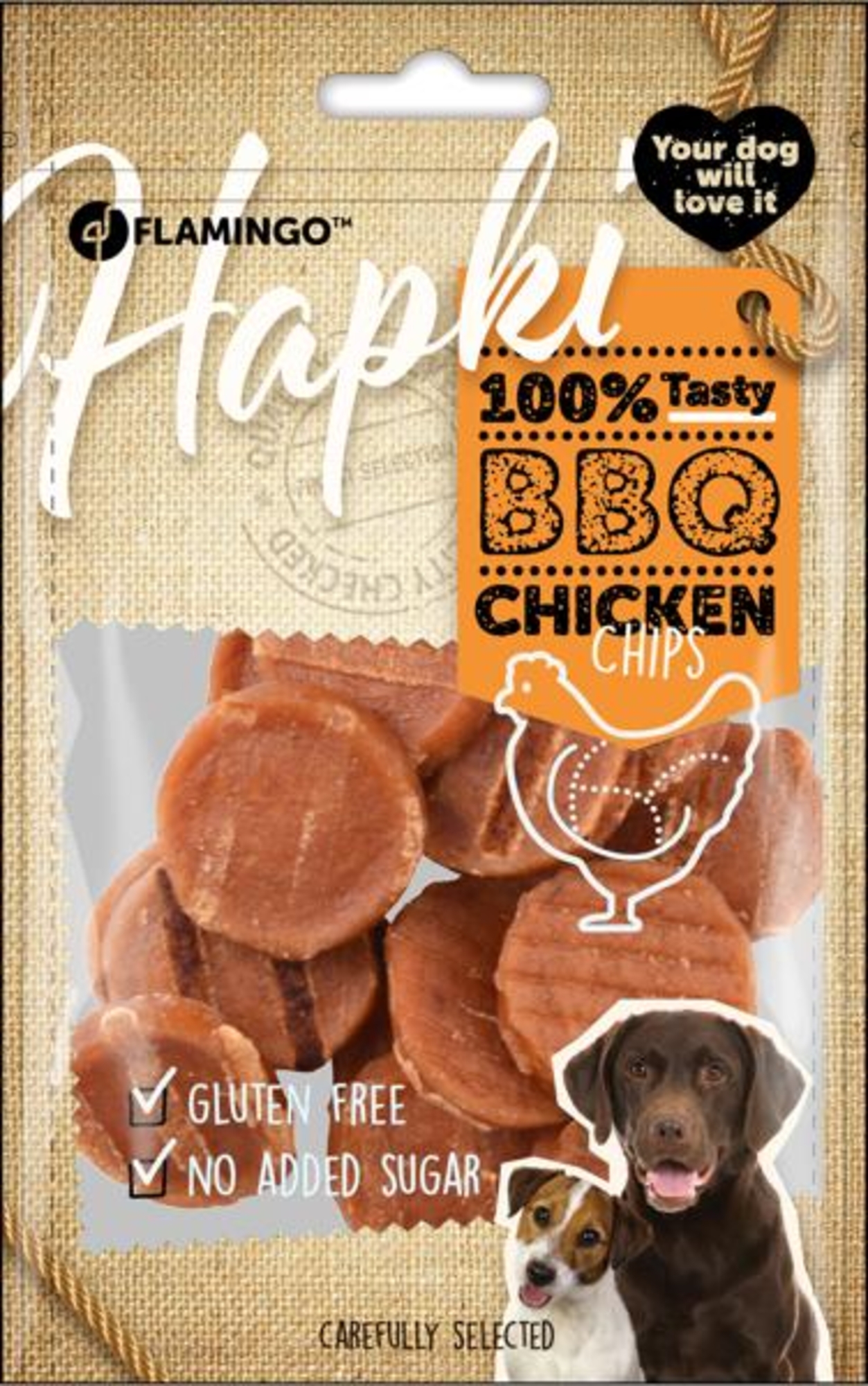 Flamingo Snacks Hapki Gegrillt Chips mit Huhn 