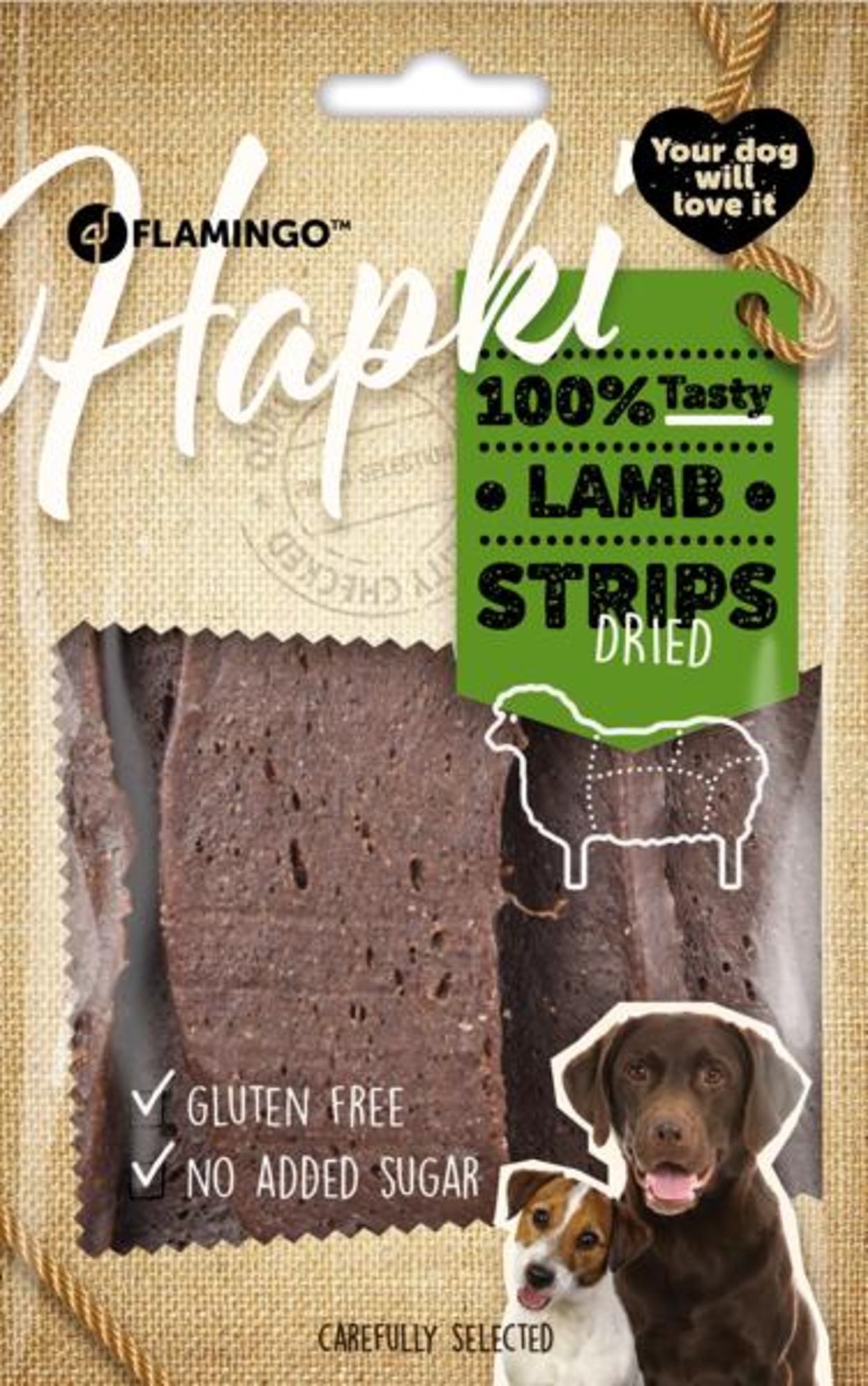 Flamingo Snacks Hapki Streifen Lamm 