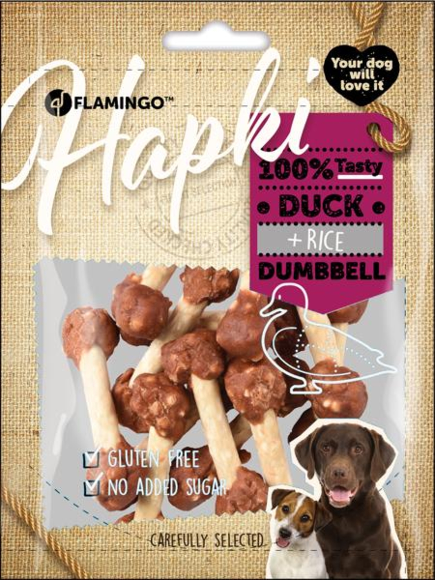 Flamingo Snacks Hapki Bilanciere con anatra & Riso 