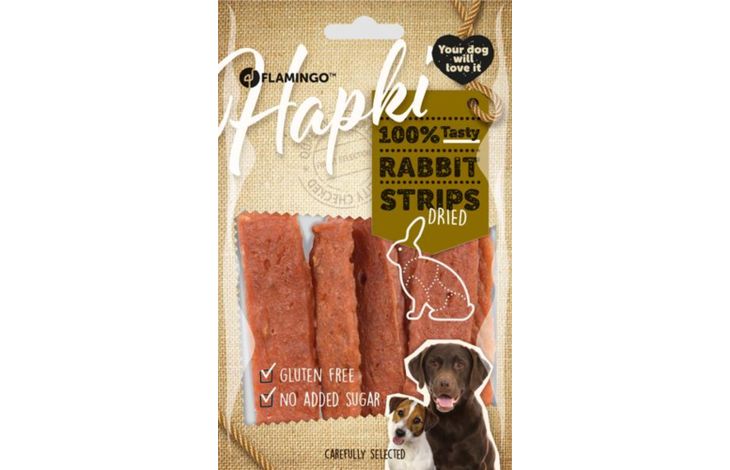 Flamingo Snacks Hapki Dried Strips with rabbit 