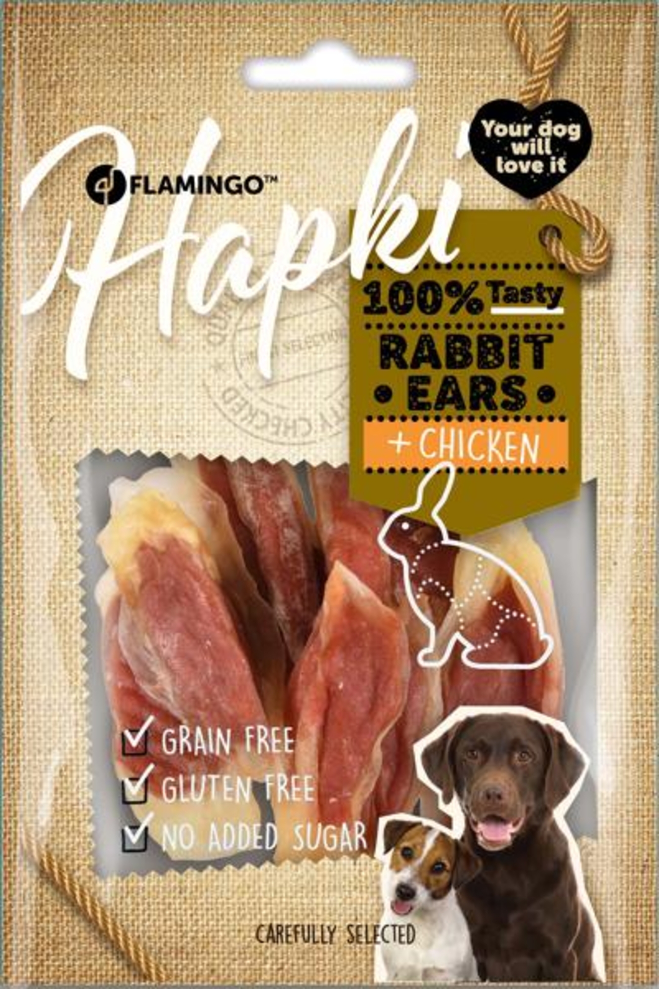 Flamingo Snacks Hapki Rabbit ears with chicken 