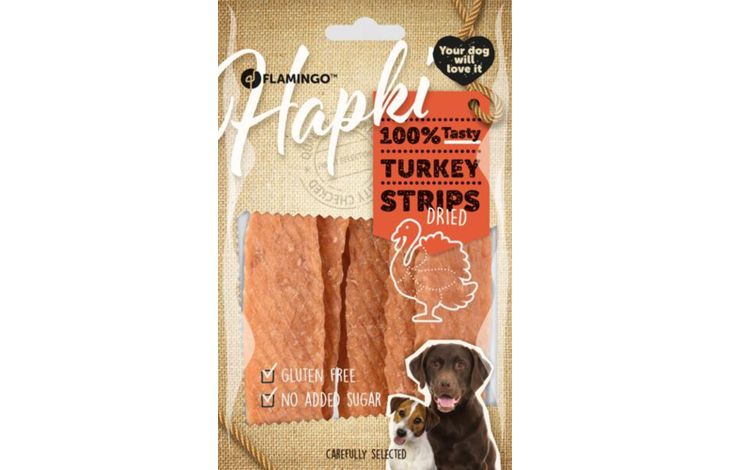Flamingo Snacks Hapki Strips with turkey 