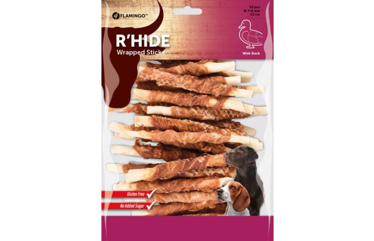 Flamingo Snacks R'Hide Stick  with duck 12cm 10-12gr / 30 pcs 350gr