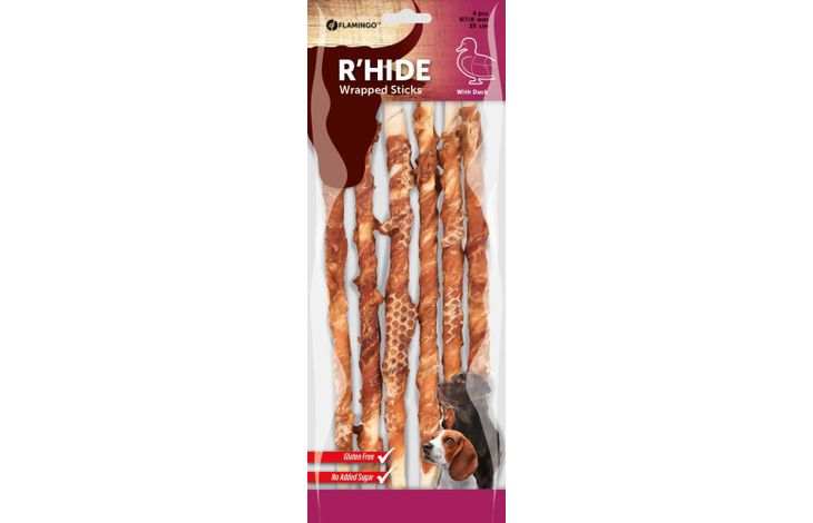 Flamingo Snacks R'Hide Stick  with duck 25cm 20-22gr / 6 pcs 130gr