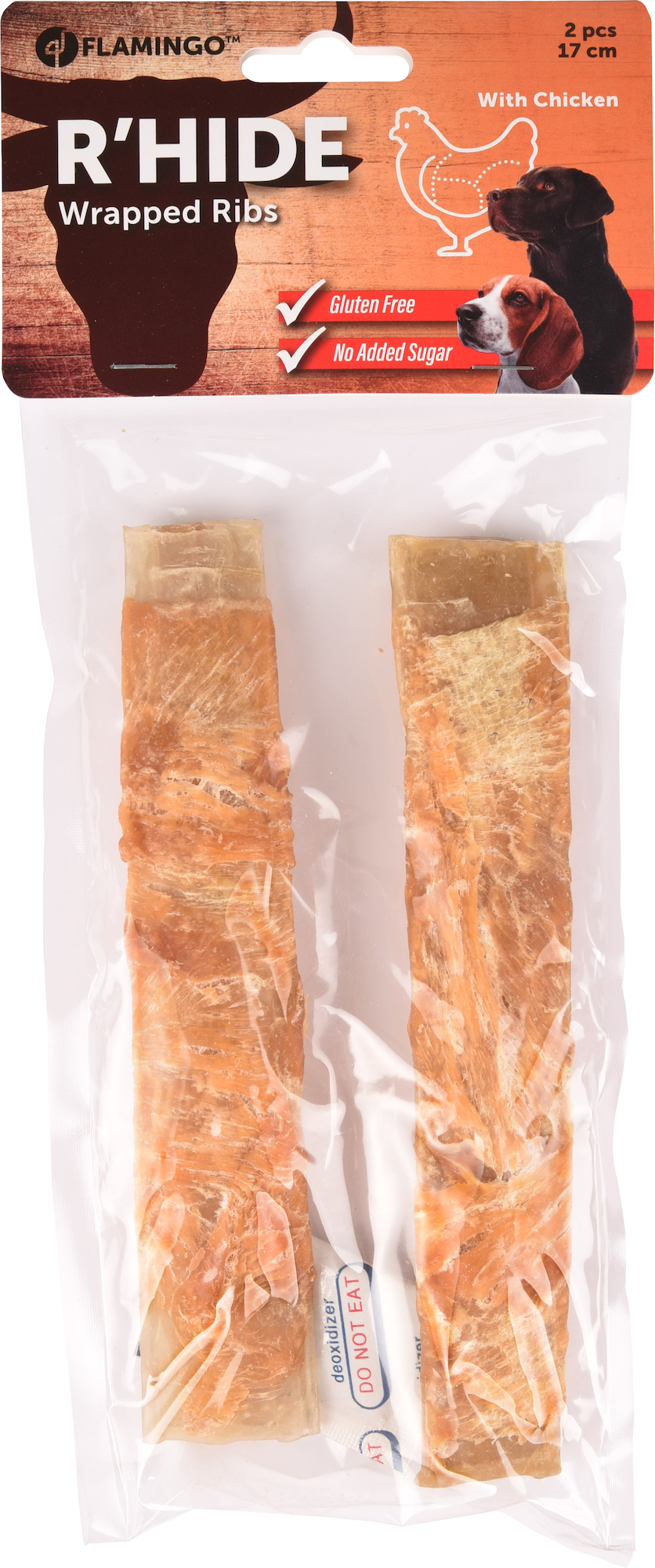 Flamingo Snack R'Hide Rib  met kip 17cm 55gr / 2 st 110gr