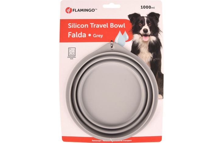 Flamingo Eet- en drinkpot Falda Rond Grijs