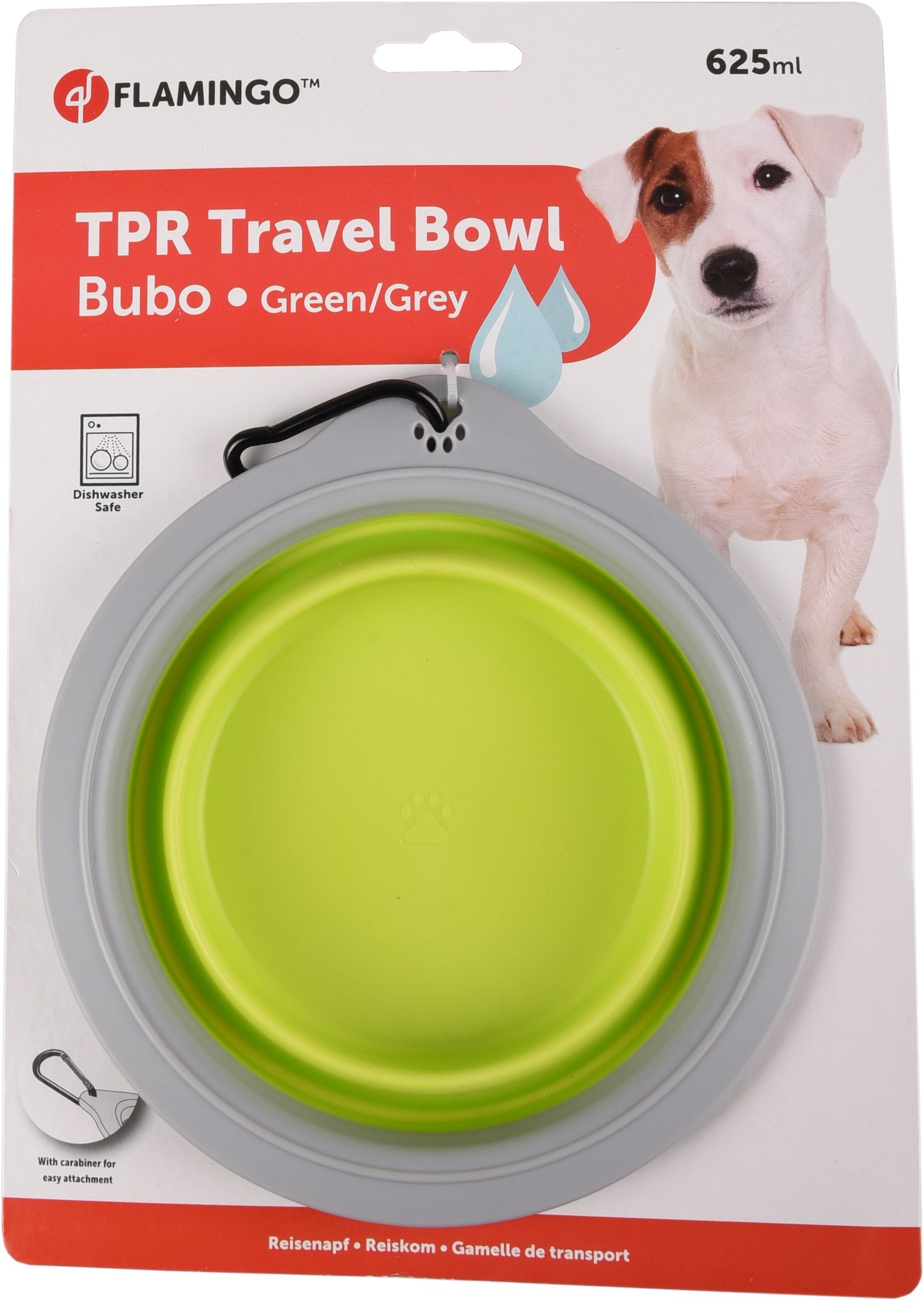 Flamingo Futter- und Trinknapf Bubo Rund Grün & Grau