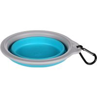 Flamingo Feeding and drinking bowl Bubo Round Blue & Grey