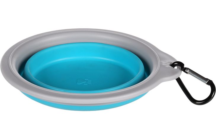 Flamingo Feeding and drinking bowl Bubo Round Blue & Grey