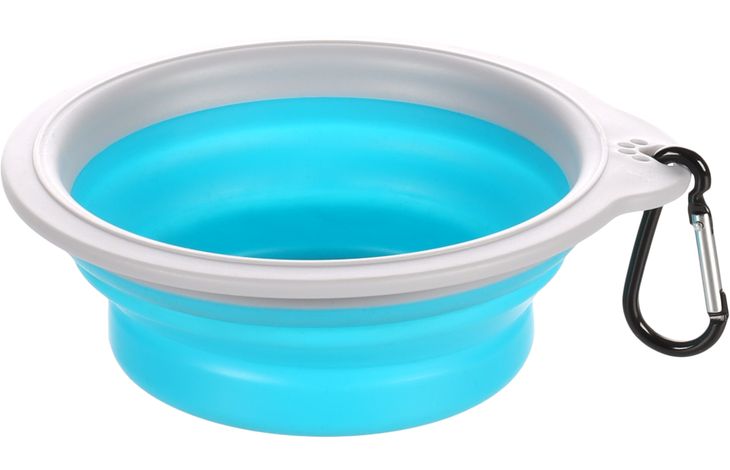 Flamingo Feeding and drinking bowl Bubo Round Blue & Grey