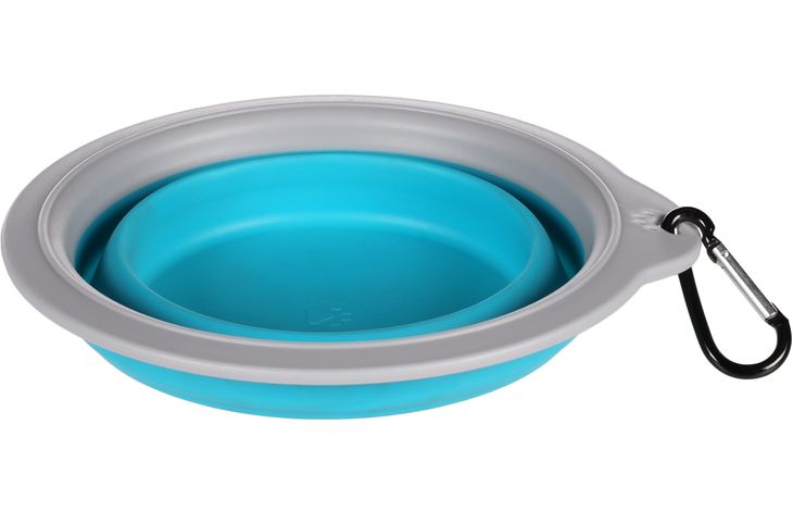 Flamingo Feeding and drinking bowl Bubo Round Blue & Grey