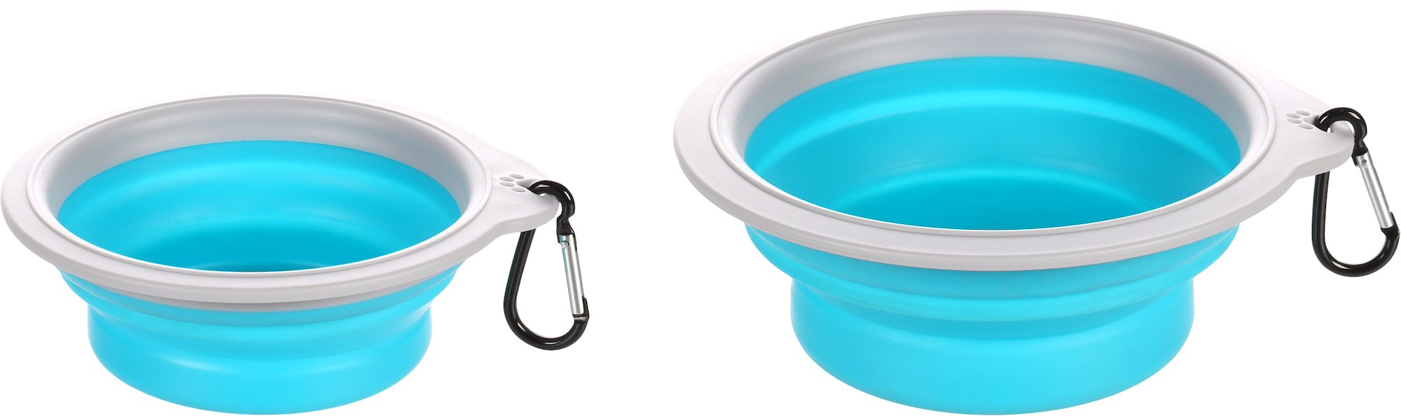 Flamingo Feeding and drinking bowl Bubo Round Blue & Grey