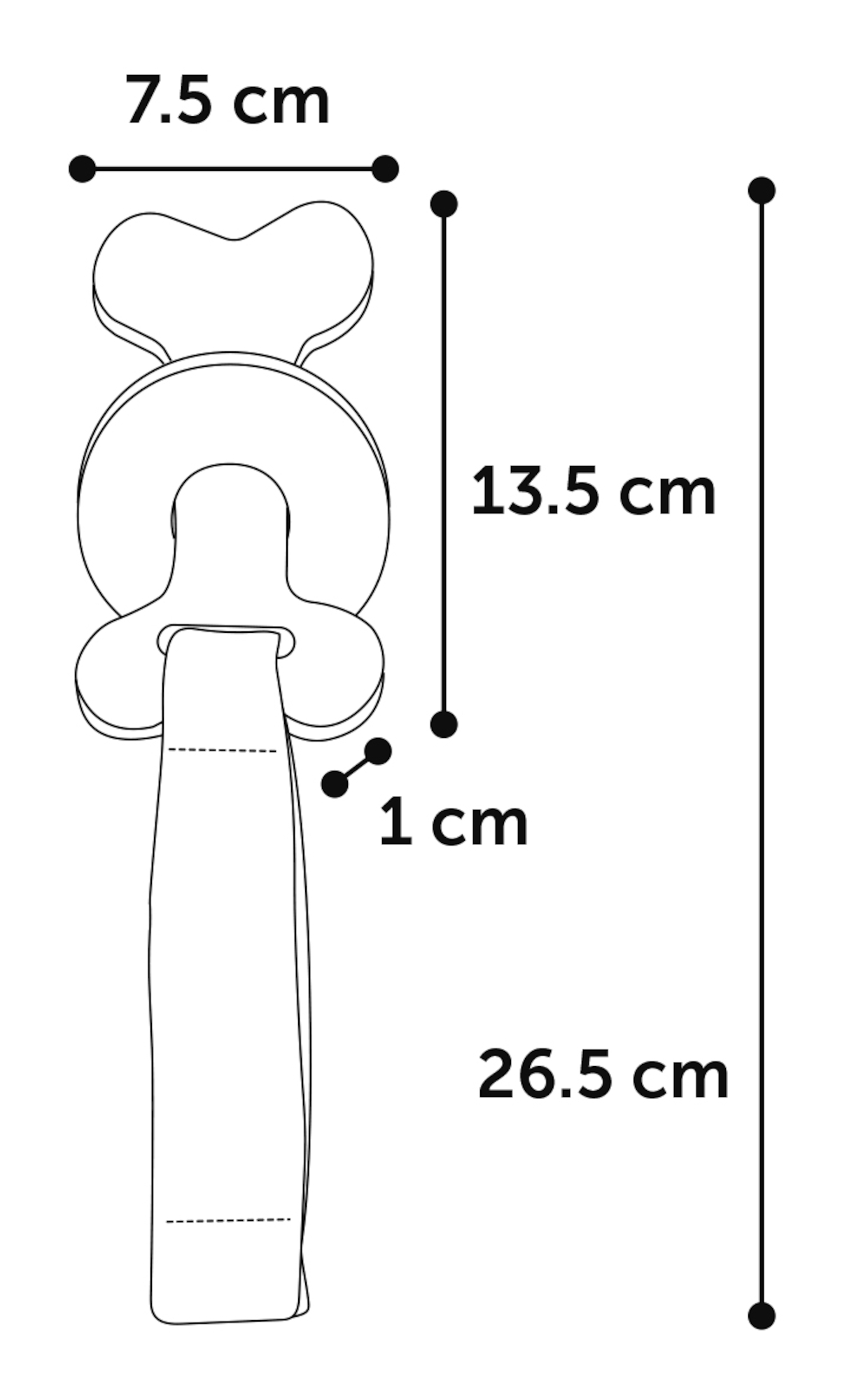 Flamingo Toy Guma Bone with rope Brown