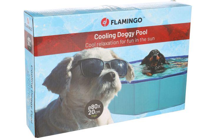Flamingo Zwembad Splatter Rond Blauw
