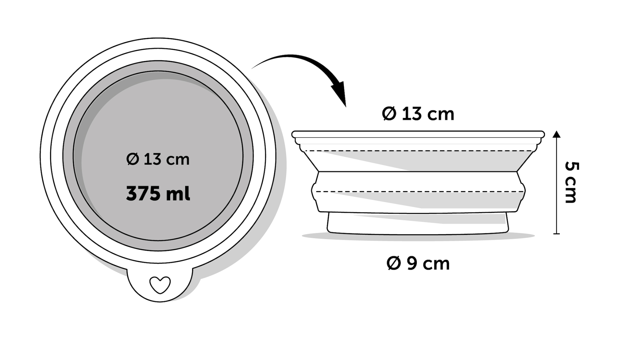 Flamingo Traveling cup Trinka Turquoise & Light grey