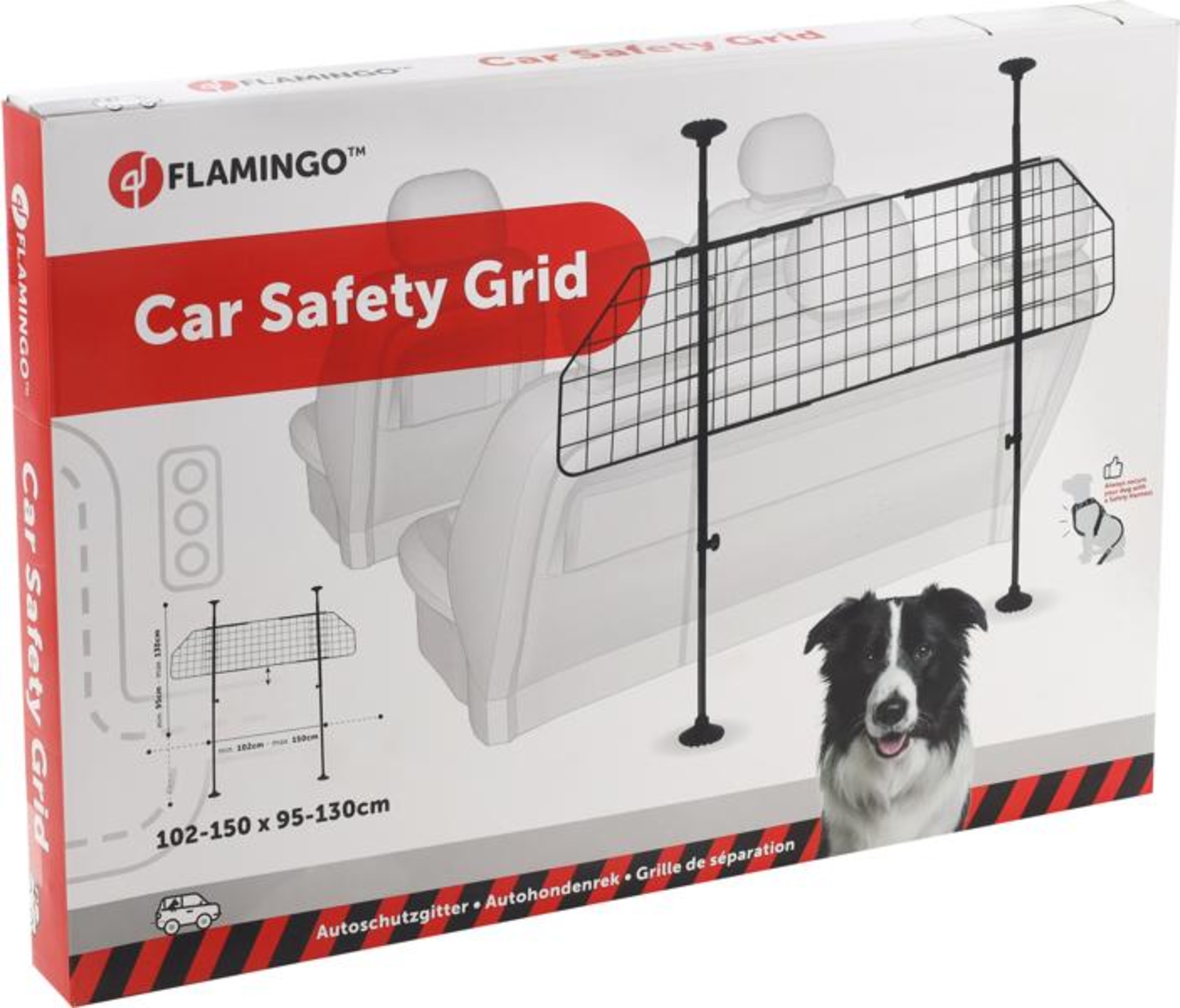 Flamingo Car safety grid Hula Black