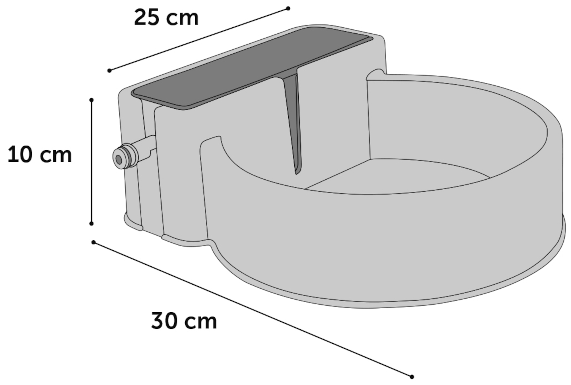 Flamingo Drinkfontein Drava Grijs