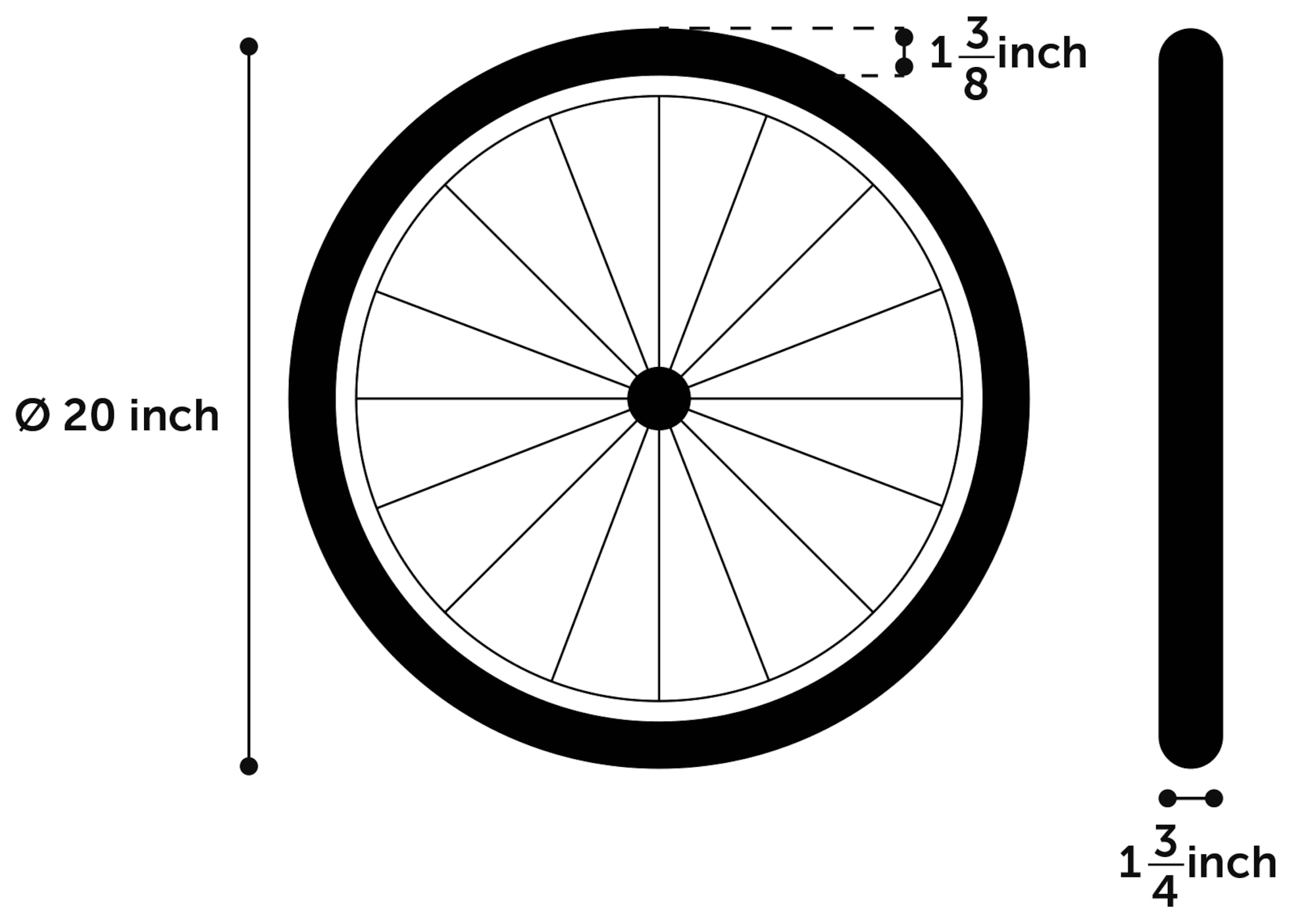 Flamingo Spare wheel for bicycle trailer Juliette