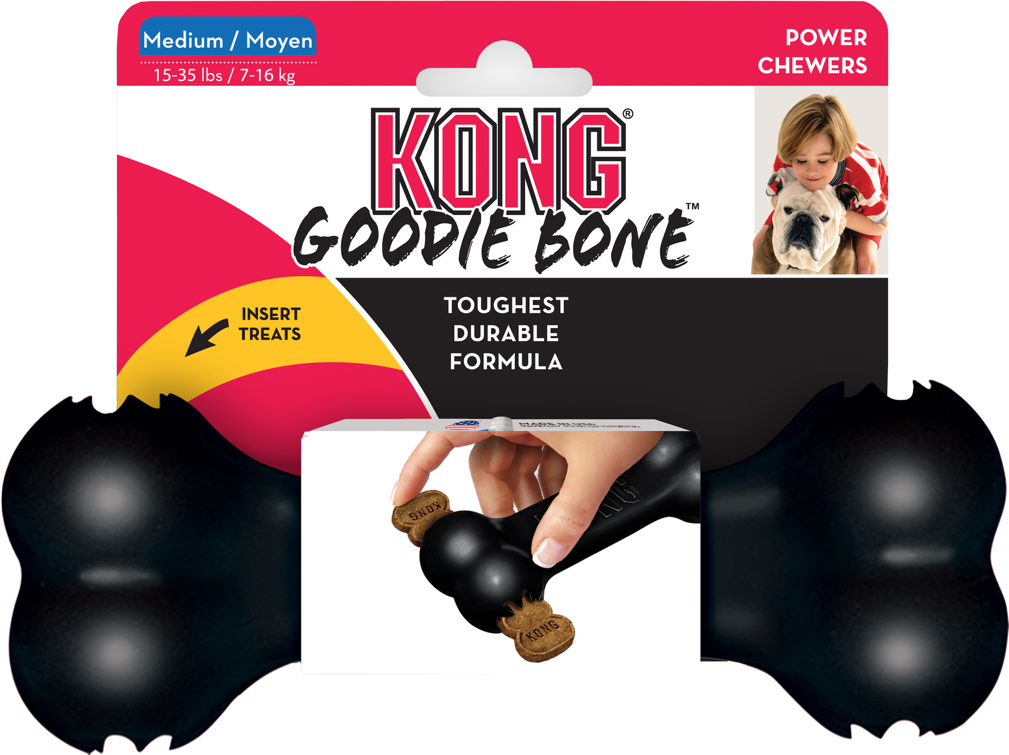 Kong® Kong® Toy Extreme Goodie Bone™ Bone Black