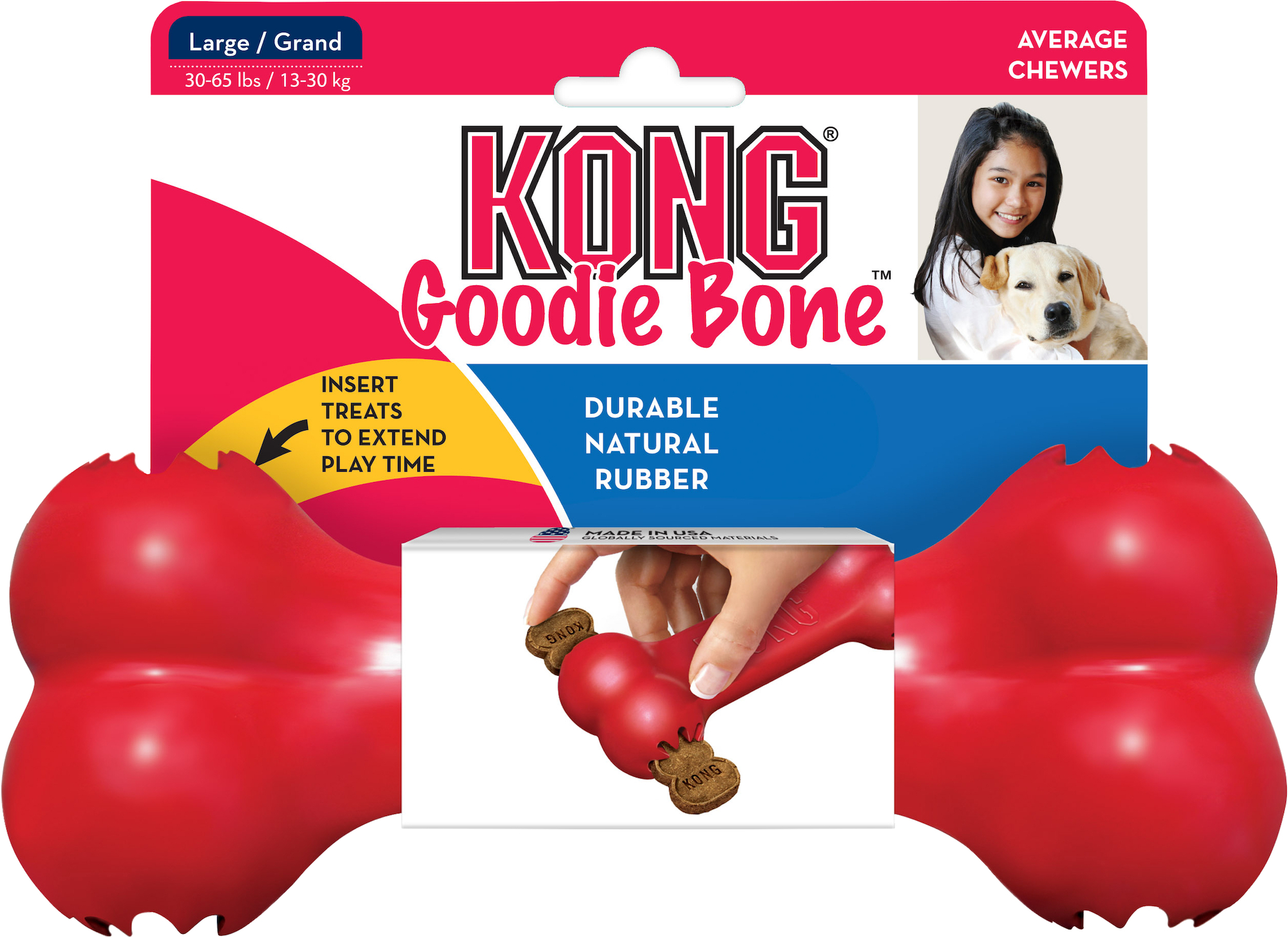 Kong® Kong® Toy Goodie Bone™ Bone Red