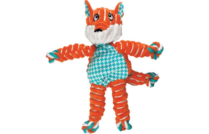 Kong® Kong® Speelgoed Knots Floppy Vos met touw Oranje