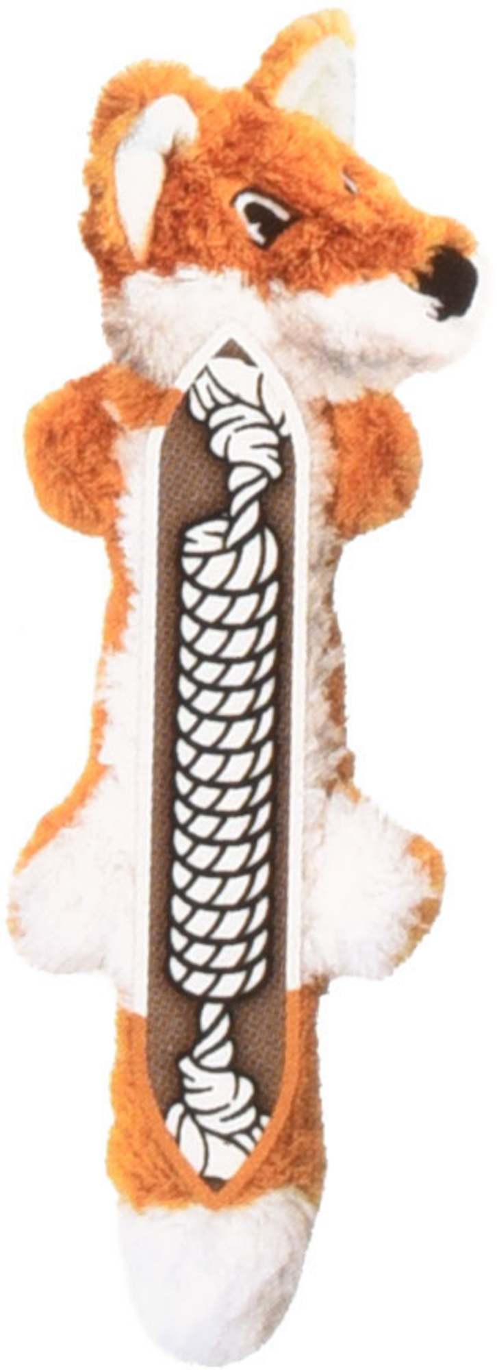 Kong Toy Knots Scrunch Orange Fox 520476 Flamingo Pet Products