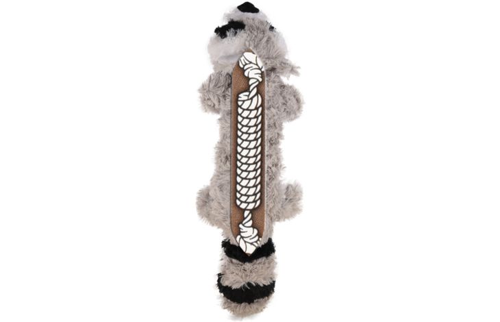 Kong® Kong® Speelgoed Knots Scrunch Wasbeer met touw Grijs