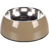 Futter- und Trinknapf Divar Rund Taupe & Silber