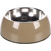 Feeding and drinking bowl Divar Round Taupe & Silver